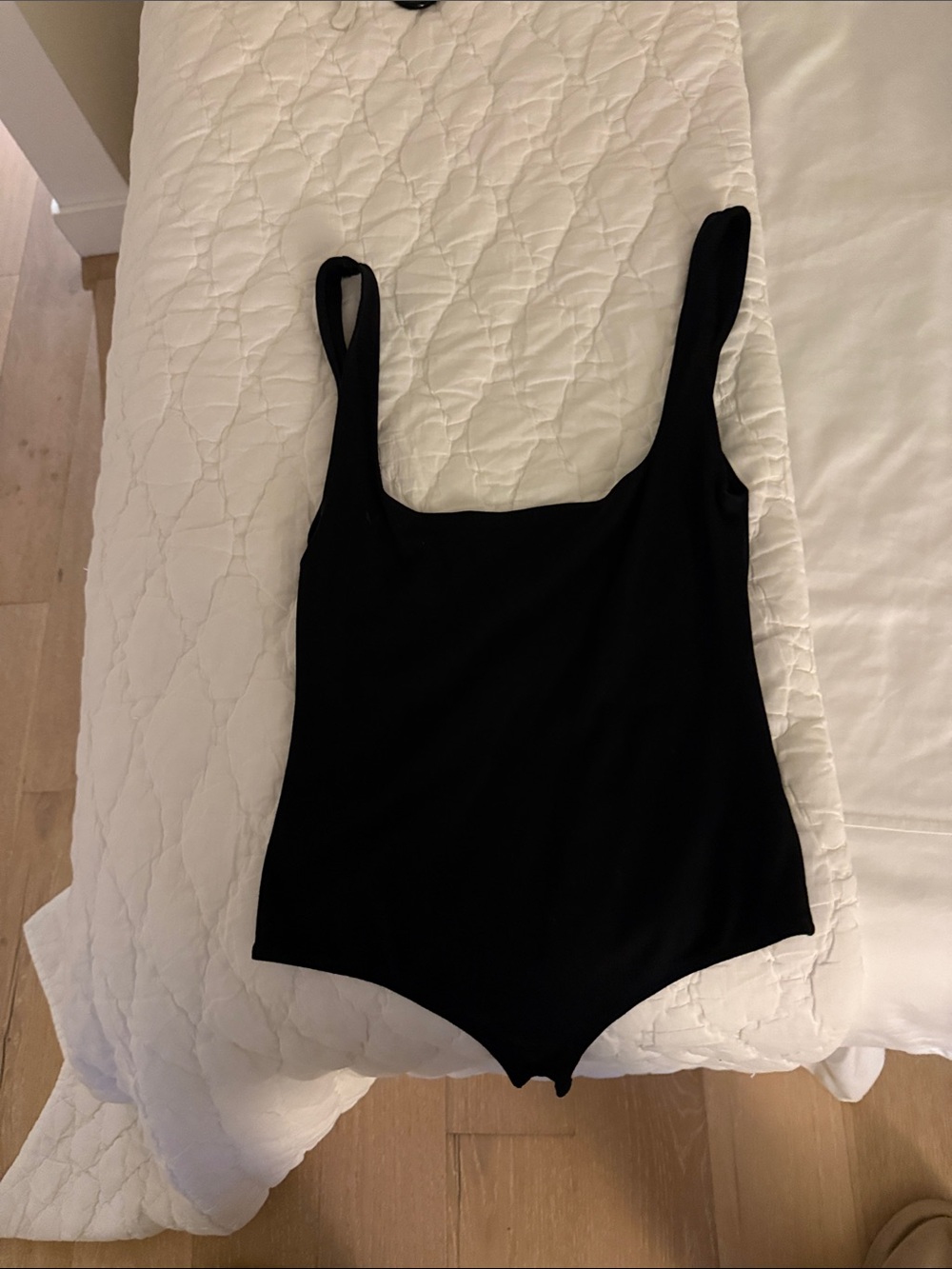 Classic Black Scoop Neck One-Piece Swimsuit